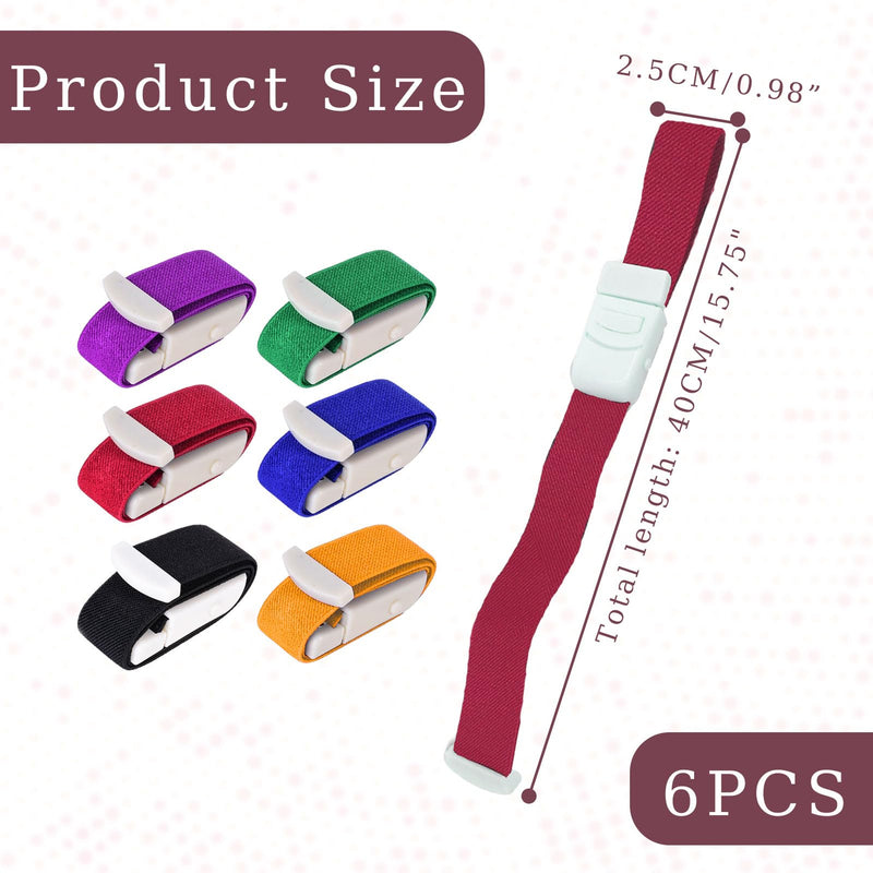 Pack of 6 Storage Tubes, Vein Preservation, Blooddrain, Highly Flexible Tourniquet, Blood Removal Set, Medical Emergencies, with Unique Closure System for Camping, Hiking, Fighting, Mountaineering