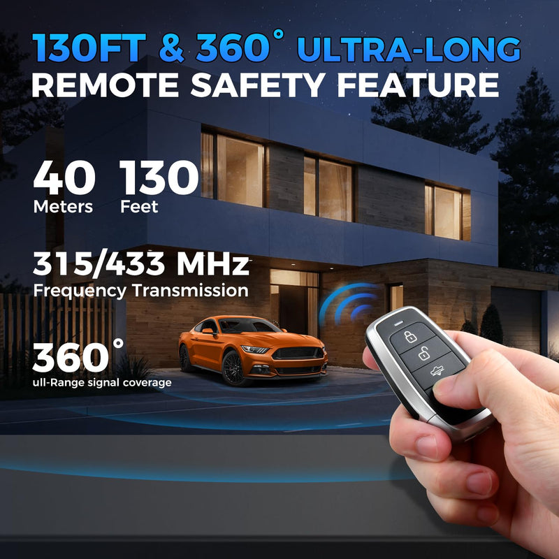 2026 Autel MaxiIM IKEYAT004AL Pr0 g-r*ab-le Blank Key for 700+ Vehicle | 360° 130FT Remote, 4 Buttons Universal Fob Replacement, Air Suspension, Work with Autel KM100, IM508S, IM608 PRO II 4.5in