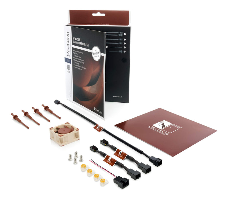 Noctua NF-A4x20 FLX, Premium Quiet Fan, 3-Pin (40x20mm, Brown) 40x20mm 12 Volt