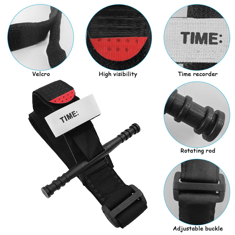 6 Inch Tourniquet Bandage Set, 3.8 x 95 cm Tourniquet Tactical, Emergency Tourniquet, Israeli Tactical Tourniquet, Emergency First Aid Bandage for Hiking, Mountaineering, Sports, Camping, Climbing 15 cm