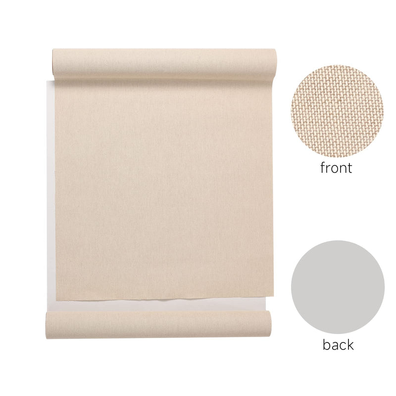 Book Cloth, Natural Linen Surface and Paper Backed, Easy to Use, Strong, 17x29”, for Book Binding, Oatmeal