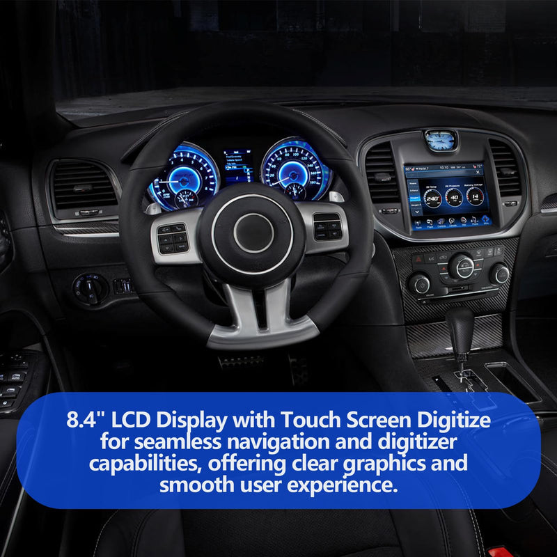 8.4" LCD Display with Touch Screen Digitizer Compatible with 2011-2014 Chrysler 300, 2013-2017 Dodge Dart, 2011-2018 Journey, 2011-2014 Charger, 2014-2017 Maserati Ghibli Part Number LAJ084T001A