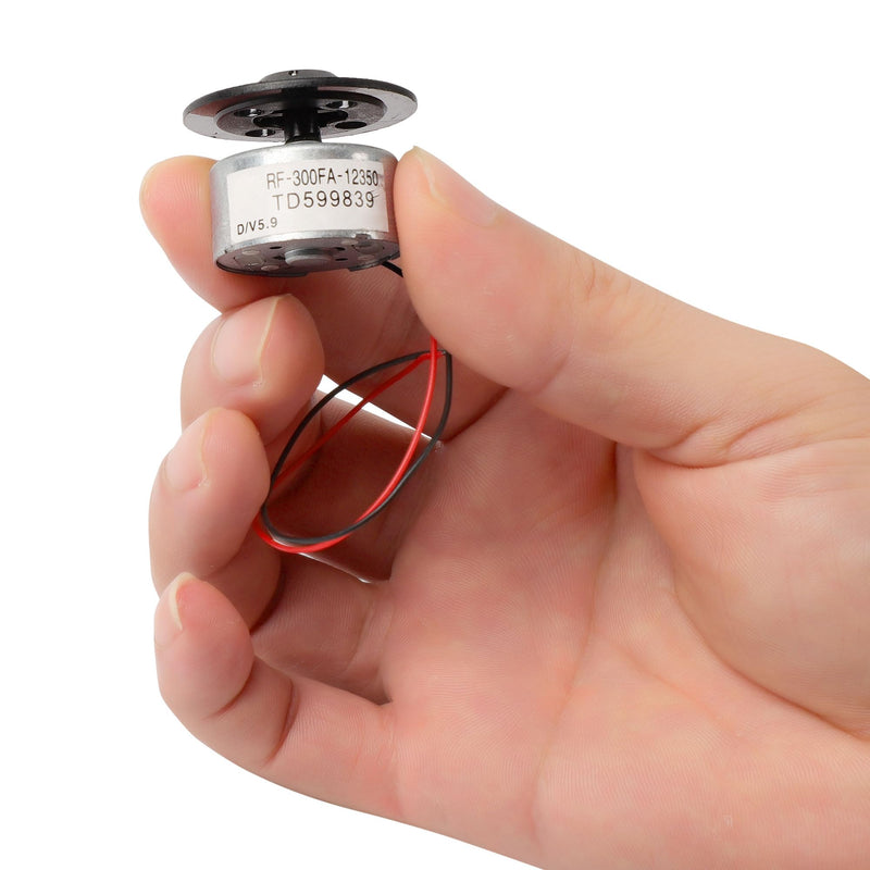 uxcell Metal RF-300FA-12350 DC 5.9V Spindle DVD Micro Motor, 2.4 x 1.2cm for DVD CD Player, 1 Pcs Silver Black