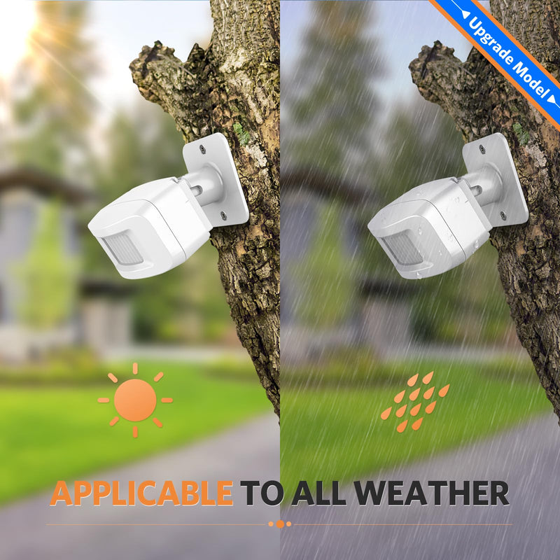 Driveway Alarm Motion Sensor - Driveway Alarms Wireless Outside Weatherproof Motion Detector Presence Outdoor Sensor Door Alarm Home Security System Gate Mailbox Alert 1 Receiver and 2 Sensors