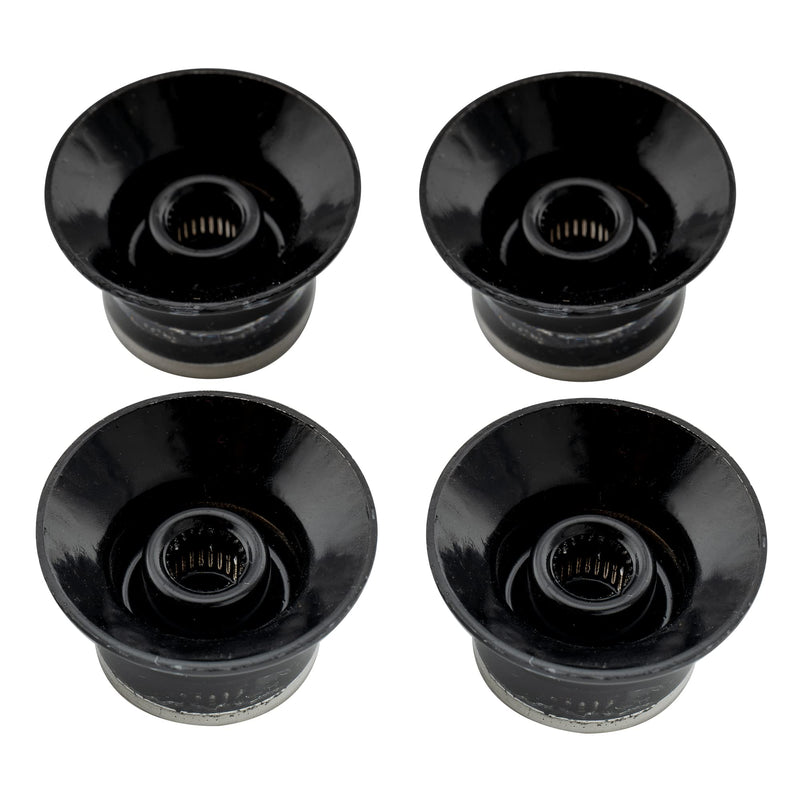 Musiclily Pro Imperial Inch Size Top Hat Bell Reflector 2 Volume 2 Tone Knobs Set for USA Les Paul SG Electric Guitar Black w/Gold