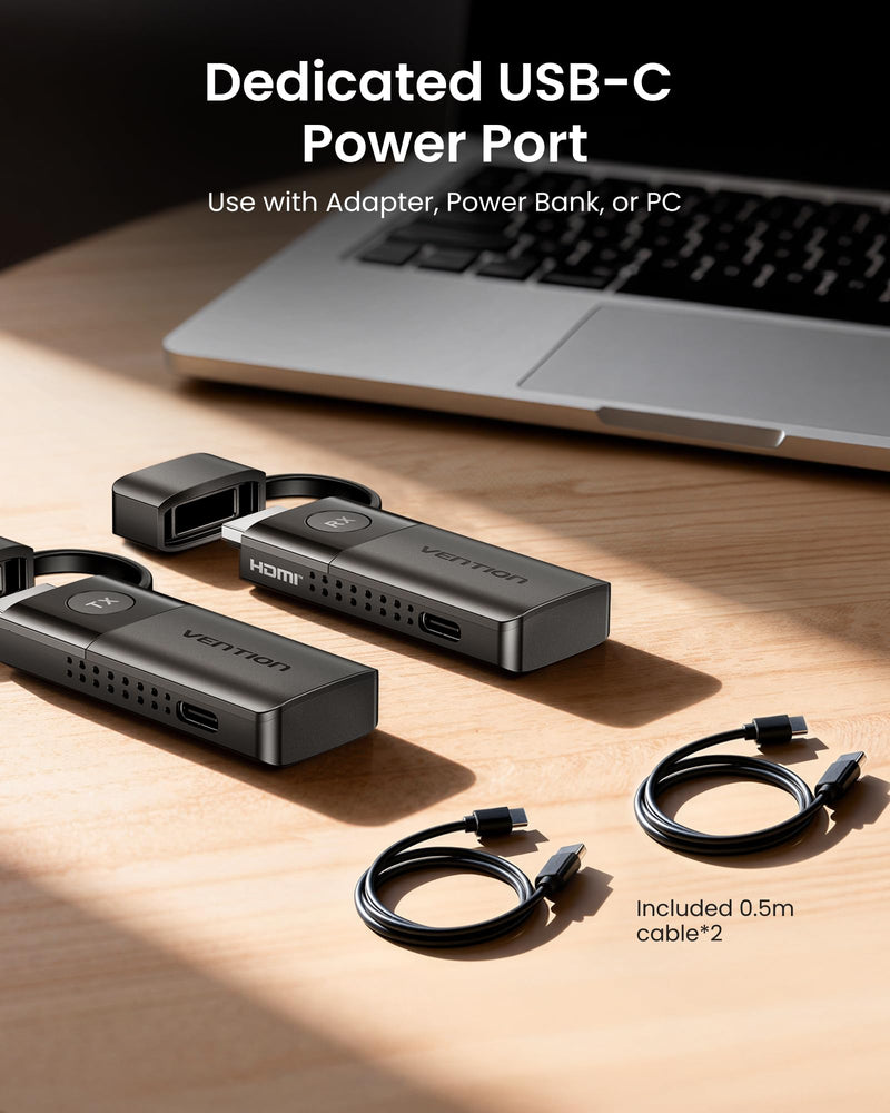 VENTION Mini Wireless HDMI Transmitter and Receiver 165FT/50M,4K Decode 1080P@60Hz Ultra HD Video Output, Plug&Play 5G for Video and Audio to Monitor from Monitor/Projector/TV