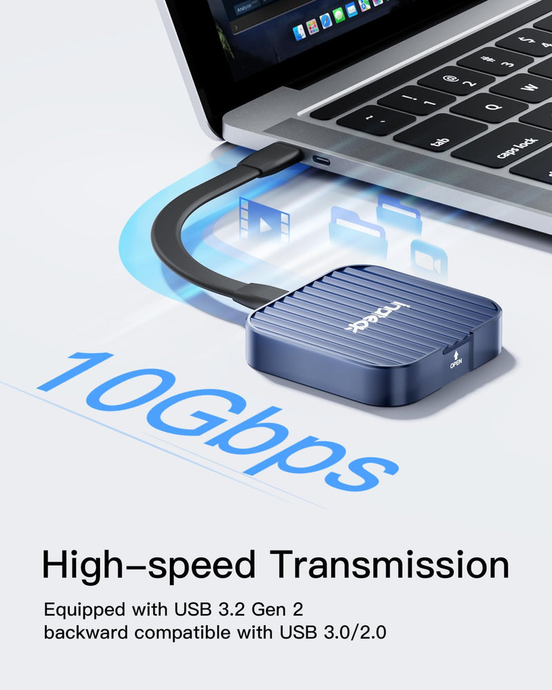 [AUSTRALIA] - Inateck Magnetic M.2 SSD Enclosure, Type-C USB 3.2 Gen 2 10Gbps SSD Enclosure, Tool-Free, Compatible with 2230 NGFF&NVME PCIe M.2 M-KEY/B&M-Key, Supports Windows/Linux/Android/MacOS, FE2032 