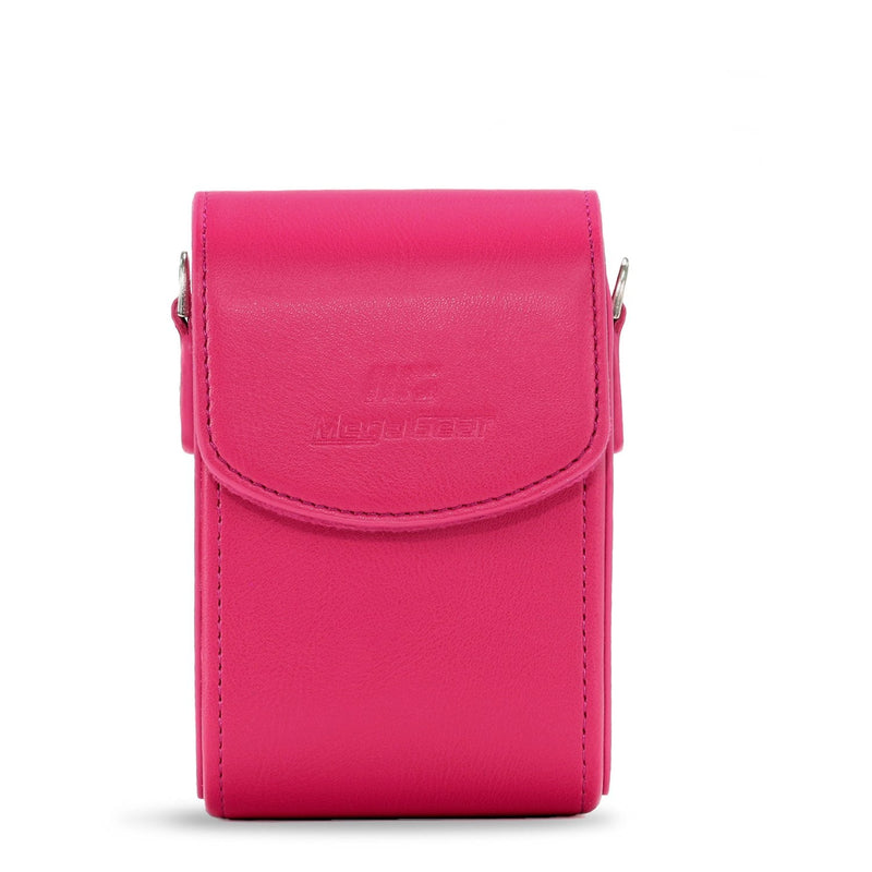 MegaGear MG1561 Leather Camera Case with Strap Compatible with Sony Cyber-Shot DSC-RX100 VI, DSC-RX100 V, DSC-RX100 IV - Hot Pink