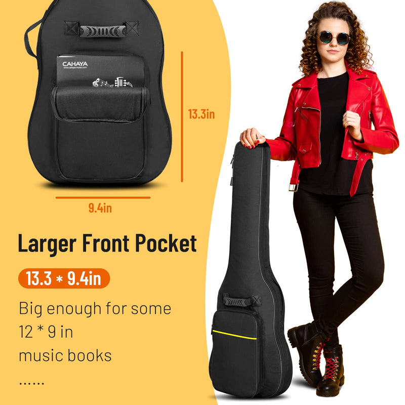 CAHAYA Electric Guitar Bag Gig Bag 6mm Padding Backpack Padded Soft Guitar Case Black CY0226 Electric Bag