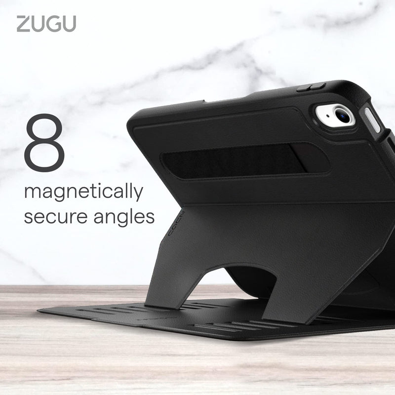 ZUGU CASE for iPad 10.9 Inch 10th Gen (2022) Slim Protective Case - Magnetic Stand & Sleep/Wake Cover (Model #s A2696, A2757, A2777) - Stealth Black