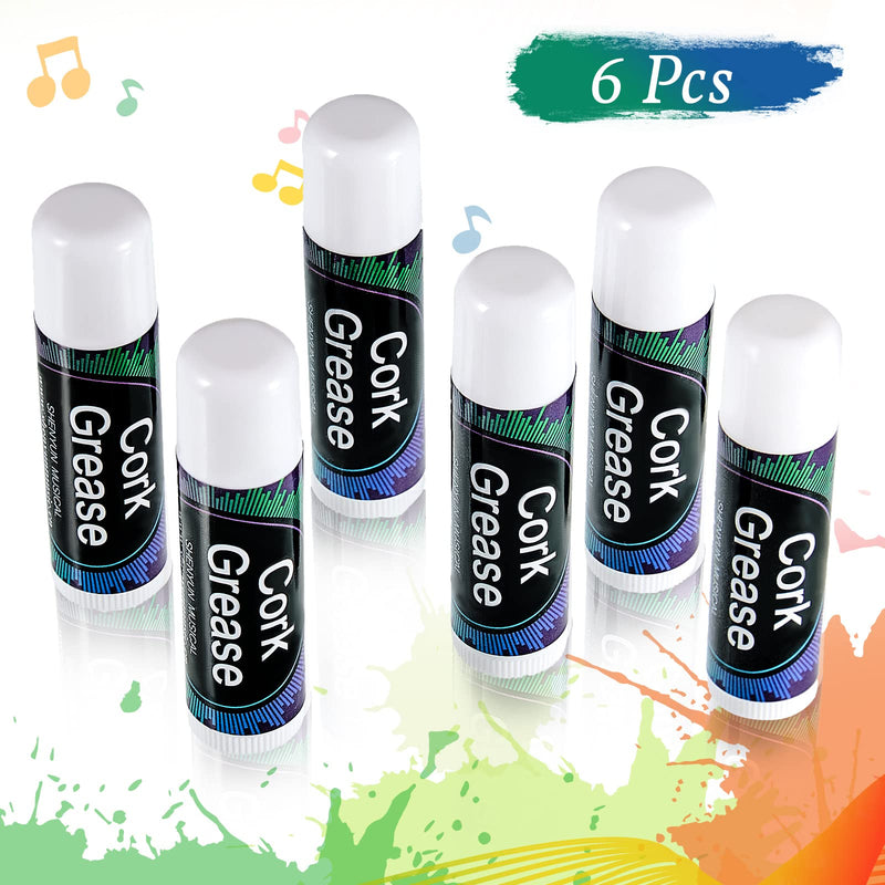 [AUSTRALIA] - 6 Pieces Cork Grease for Clarinet Flute Grease Lubricant Tube Clarinet Cleaning and Care Product Woodwind Instruments Accessory for Saxophone Clarinet Flute Supplies 