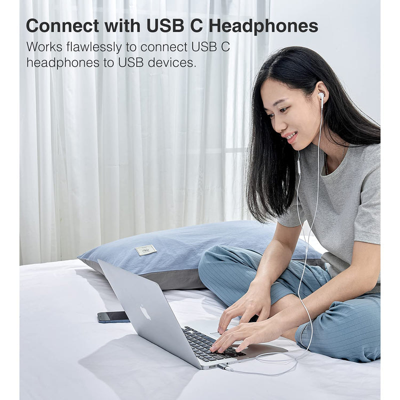 [10Gbps] USB C Female to USB Male Adapter 2 Pack, ANDTOBO USB 3.1 A to USB C Adapter SuperSpeed Data Sync. Compatible with iPhone 12 Mini/12 Pro Max/11 Pro Max, Type-C Earphone, Power Bank, Quest Link