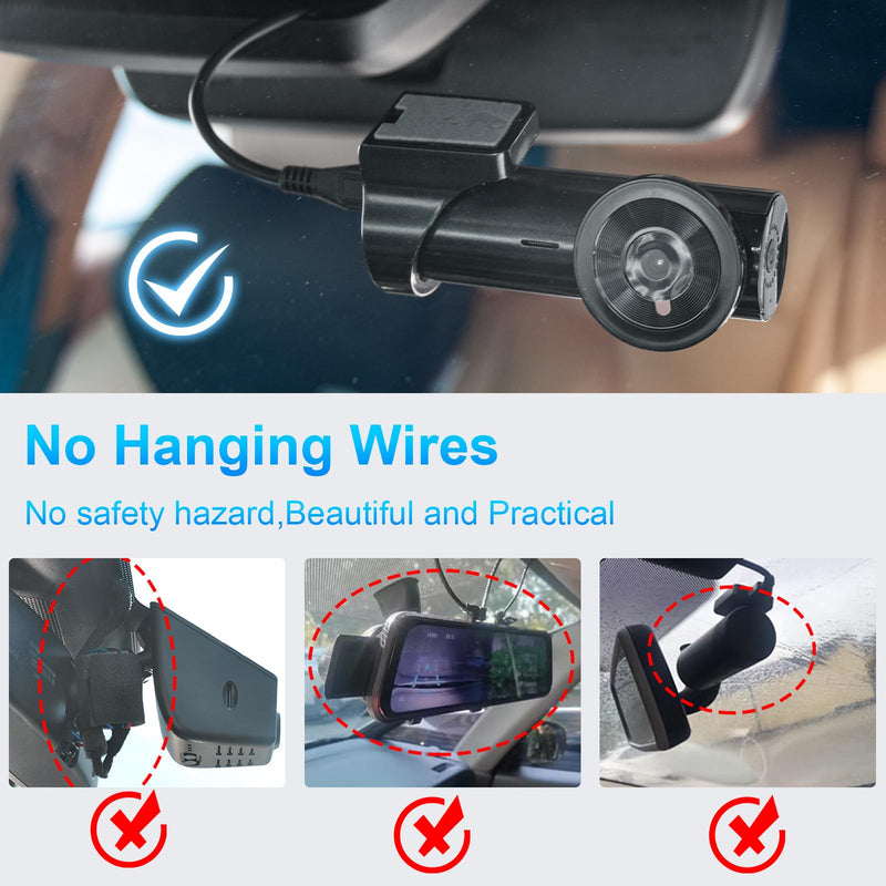 mangoal Dash Cam Power Adapter for BMW with 3-Pin Rain Sensor – Hidden Cable Kit for GPS Radar Mirror Camera, Plug & Play Only Fits for Vehicles with 3-Pin Rain Sensor Connector