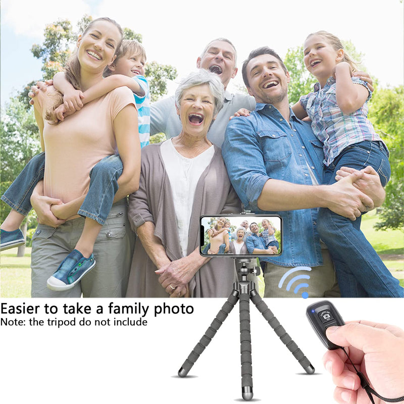 Cellphone Clicker, Camera Remote Control(2 Pack) for Photos & Videos, Wireless Camera Remote Shutter Compatible with iPhone/Android Phone/iPad/Tablets with Adjustable Wrist Strap Black-Black