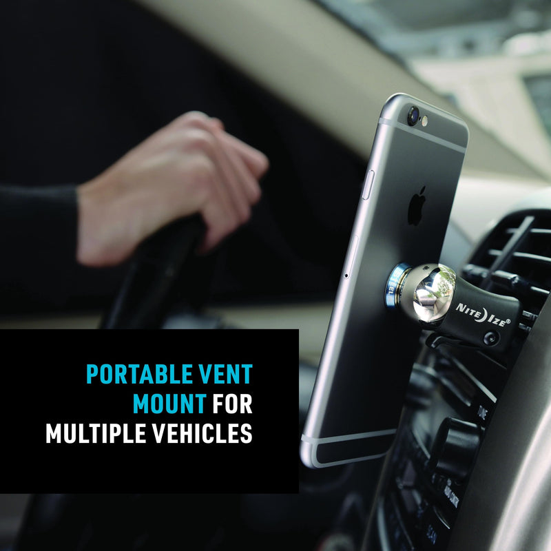 Nite Ize Steelie Vent Mount - Additional Car Vent Mount for Cell Phones - Compatible Phone Accessories for Steelie Magnetic Phone Mounting System Dash Ball