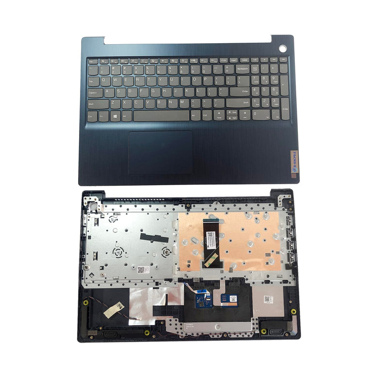 Laptop Palmrest Upper Case with Keyboard and Touchpad Assembly Replacement for Lenovo Ideapad 3 15ada05/3 15IML05 5CB0X57566 5CB1D01998 Blue