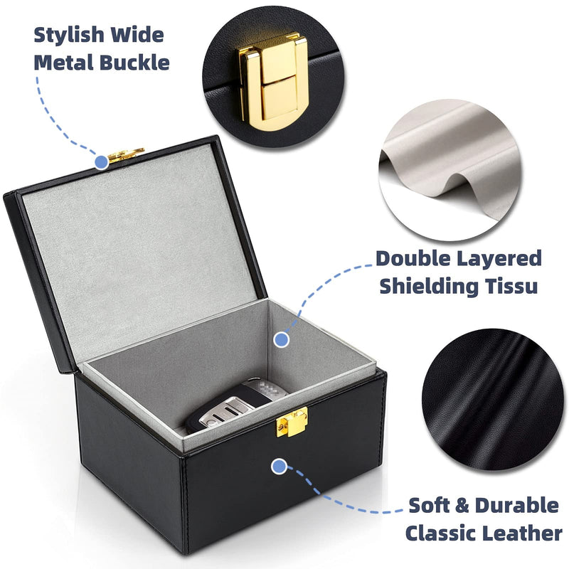 Samfolk Faraday Box for Car Keys, Car Key Signal Blocking Box, Keyless Entry Car Key Safe Protector RFID Key Box RFID Anti-Theft Signal Blocking Cages M