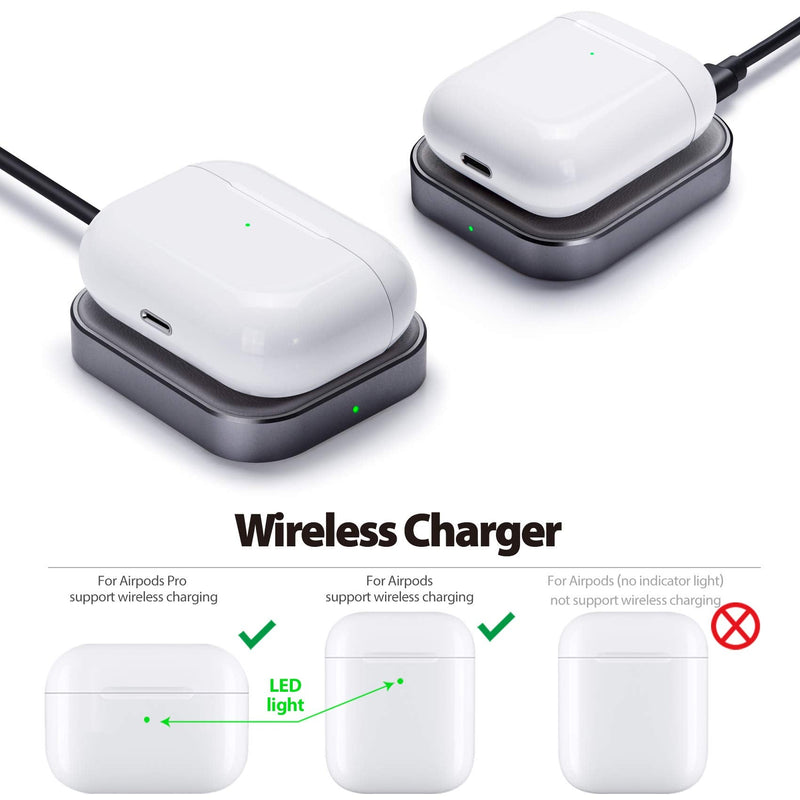 FutureCharger Airpods Pro Charger,Wireless Charger for AirPods 3/AirPods Pro 2nd Gen/Airpods Pro/Airpods,Wireless Charging Station for Airpod Earbuds, Wireless Charger Pad for Airpods Earphone(Grey) Grey Charger for Airpods/Airpods Pro-1