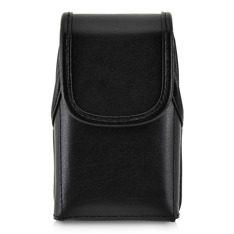 Turtleback Case Made for Motorola Minitor 7 Voice Pager Fire Radio Phone Black Leather Belt Case with Heavy Duty Rotating Removable Clip, Magnetic Closure Flap Leather - Minitor 7 HD Belt Clip