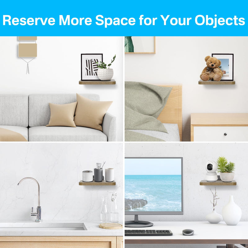 Speaker Wall Mount for Echo Dot, Echo Show 5, Echo Pop Wall Mount - Adjustable Speaker Shelf for Echo Pop, Echo Show 5 Mount, 3rd/4th/5th Gen Echo Dot Mount, Echo 4th Gen Floating Wall Shelves, 1 Pair