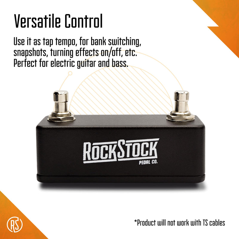 Dual Foot Switch Pedal - Versatile TRS Auxiliary Guitar Pedal - Expand Your Multi Effects Processor - Hand Wired and Built for the Road (Arctic White)