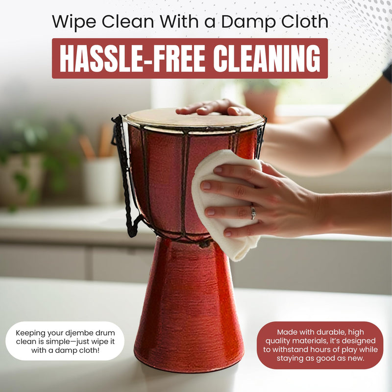 Drums Djembe Drum Djembe jembe is a Rope- goat skin Covered Goblet Drum Played by Hands West Africa style (4x8) Designed in the USA 4x8