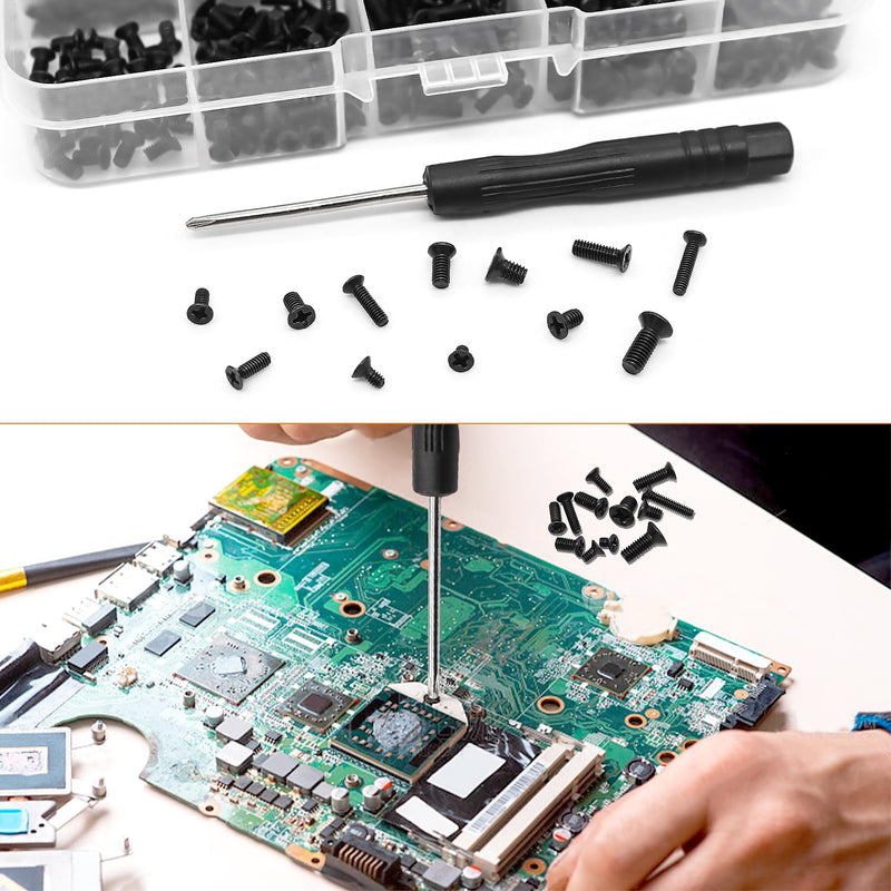 mankk 840PCS 24 Sizes Laptop Screws and 360PCS 12 Sizes Laptop Screws