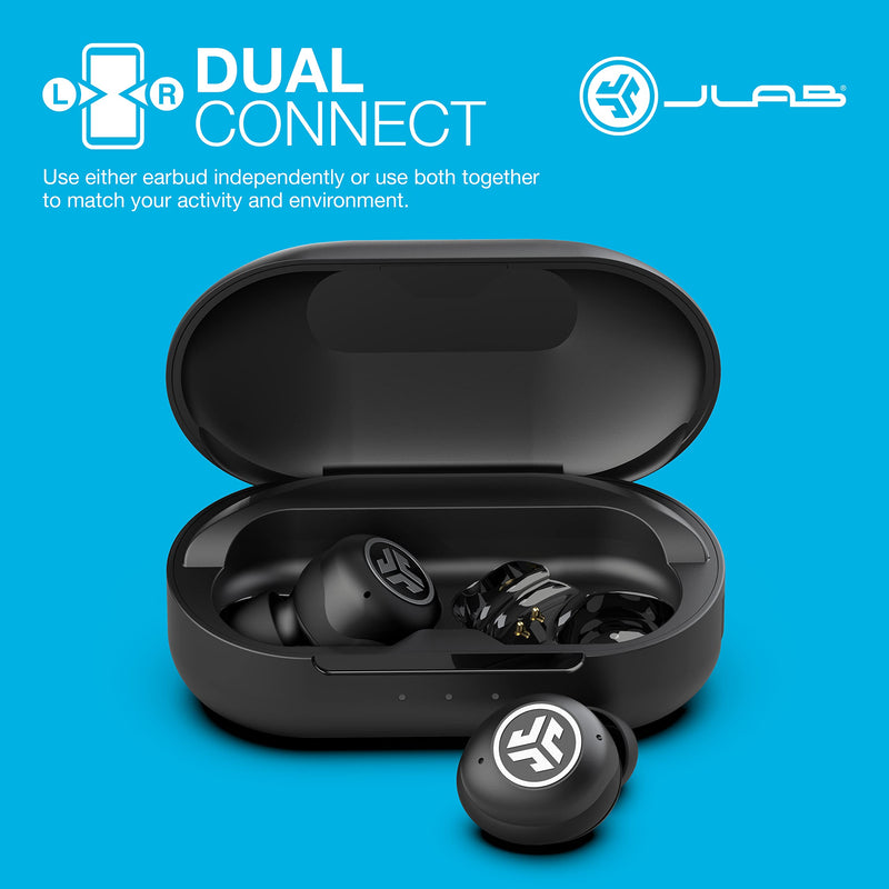 JLab, JBuds Air Pro, True Wireless Earbuds, Bluetooth MultIPoint, IP55 Sweat Resistant, Black