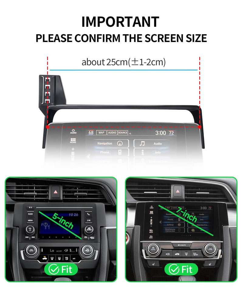 Car Phone Holder for Honda Civic 2016-2021 Accessories, 5/7-inch Screen | Magsafe Magnetic Cell Phone Mount Clip Compatible with iPhone, 3D fit Stable Dashboard GPS Navigation Bracket Cradle Stand 5/7-inch for 2016-2021 Civic