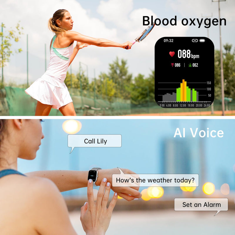 Smart Watch for Men Women Fitness: Waterproof Make Answer Call Digital Mens Watches Pedometer Smartwatch for Android Phone iPhone Samsung Compatible SpO2 Sleep Heart Rate Monitor Running Step Tracker
