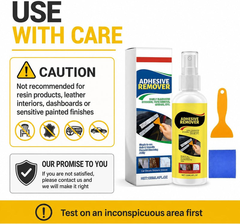 Adhesive Remover, Label Remover, Superglue Remover, Quickly Removes Stubborn Labels, Label Remover, Adhesive Residues and Stickers from All Smooth Surfaces, 120 ml, 2 Pieces