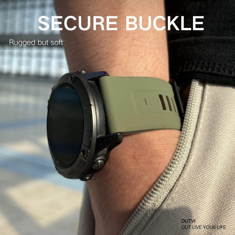 26mm watch band for garmin fenix 5x 6x 7x 3 hr quickfit 26 watch band for garmin women men silicone Black and Army Green Bundle