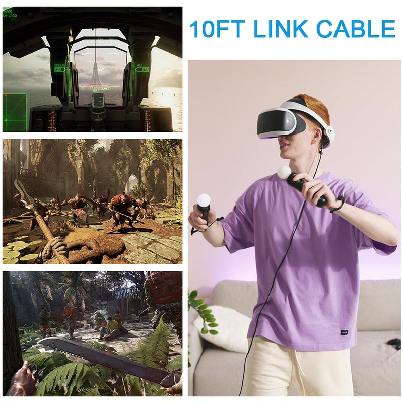 10FT Link Cable for Oculus Quest 2, Link Cable for Quest 2 High Speed Data Transfer Charging Cable USB 3.0 to USB C Cable Charger for Oculus Quest 2 Accessories VR Headset Gaming to PC 10 Ft (3M)