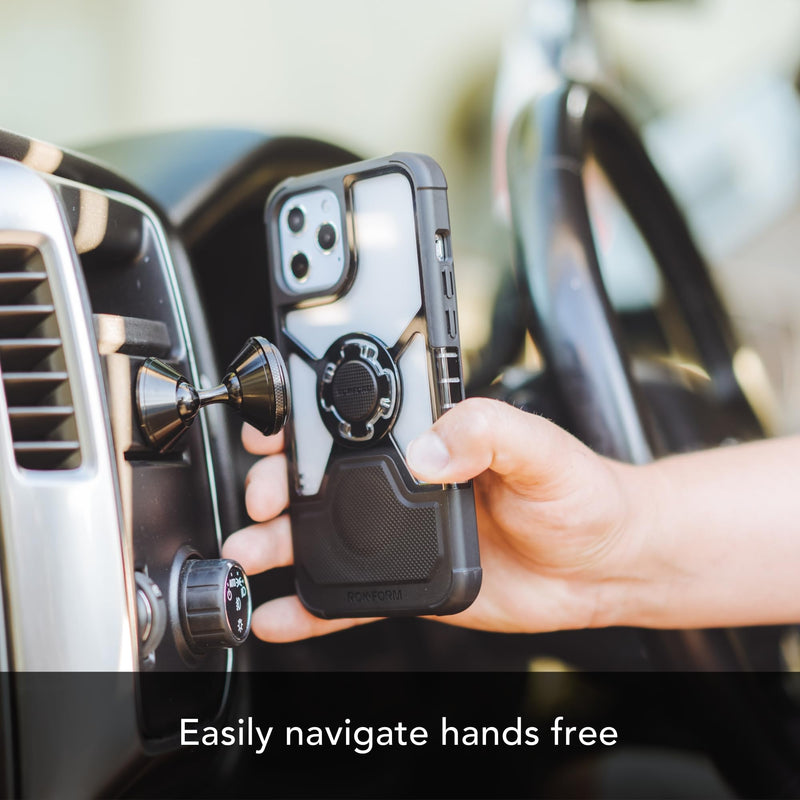 Rokform - Adjustable Magnetic Car Mount, 360 Degree Swivel with 3M VHB Tape, Cell Phone Holder, Aluminum Dashboard Phone Mount Stand for Truck Car & Van (Black) | Aluminum, Secures with 3M VHB, Mounts to any Smooth Flat Surface, Best Used with Rokform'...