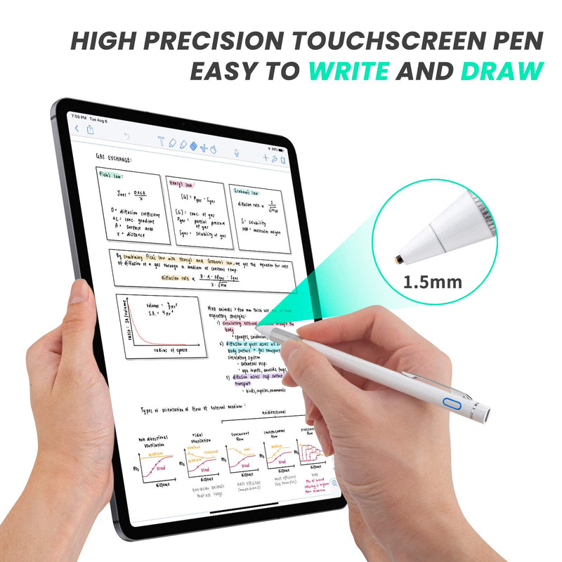 iPad Pro 10.5" Stylus Pencil, Rsepvwy Active Stylus Digital Pen with 1.5mm Ultra Fine Tip Stylist for iPad Pro 10.5 Pens, White