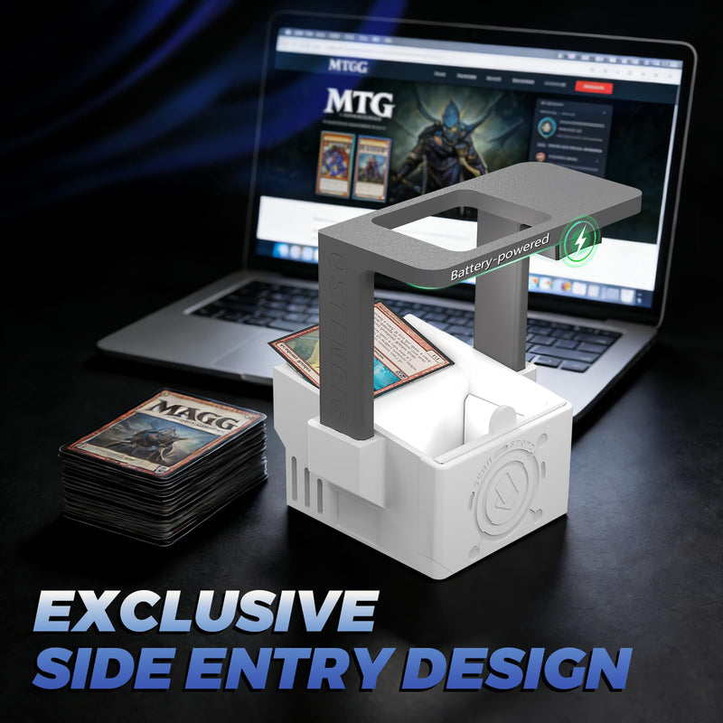 [AUSTRALIA] - Card Scanner Pro Max–Card Scanner Stand for MTG & TCG, Scan Sleeved & Unsleeved Trading Cards, Phone Holder with Rechargeable Magnetic Fill Light, 3 Modes 6 Levels, MTG Card Scanner Stand for ManaBox 