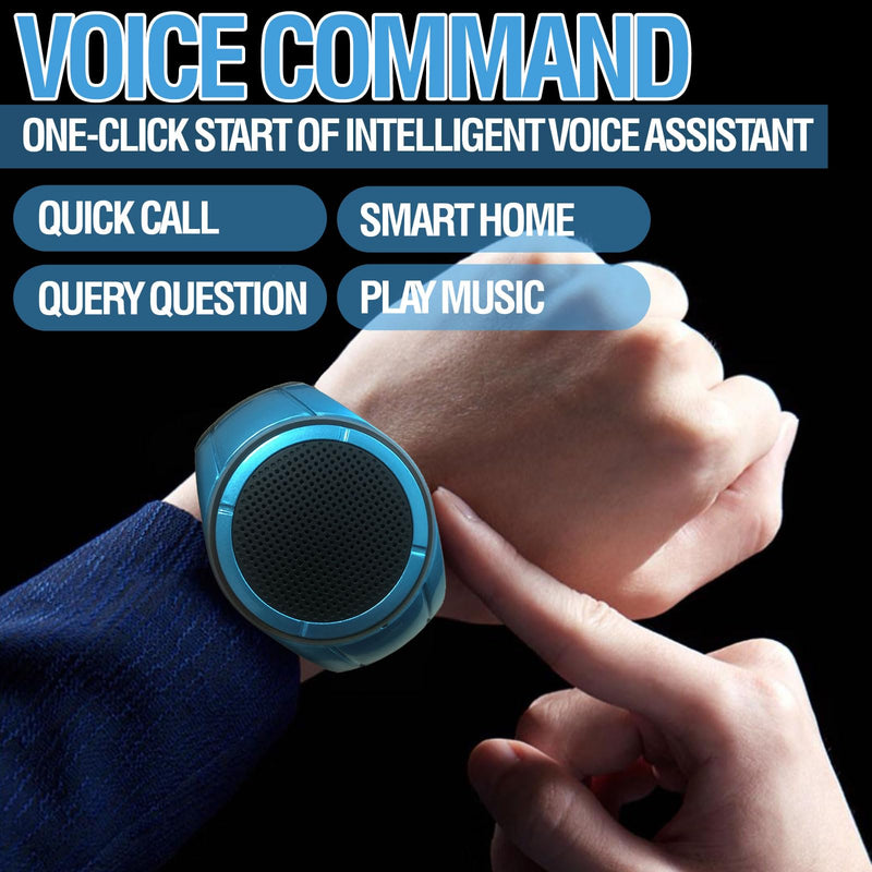 [AUSTRALIA] - Frewico Wearable Portable Waterproof Bluetooth Speaker Watch X10 Clip Speaker MP3 Player Handsfree Clear Call Speakerphone,TWS,SD Card Slot,Selfie for Working, Running, Cycling(Blue) Blue 