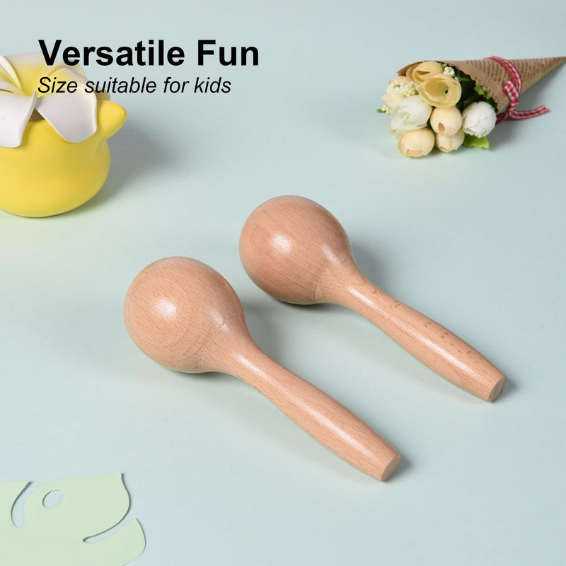 Maracas for Kids Babies, Wooden Maracas Shaker Musical Instrument