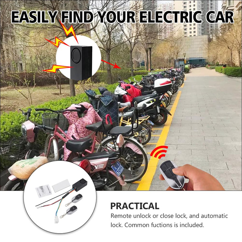 Garneck 1 Set Car Keyless Entry System Anti-Theft Motorcycle Alarm Electric Car Remote Alarm for Electric Car Motorcycle Bike Security Alarm