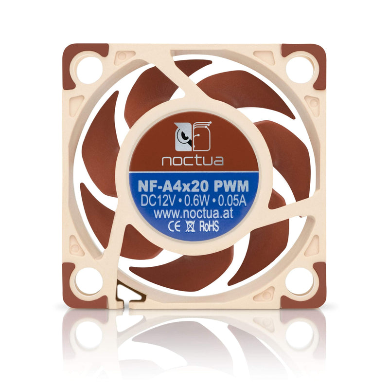 Noctua NF-A4x20 PWM, 4-Pin Premium Quiet Fan (40mm, Brown) 40x20mm 12 V - PWM Single