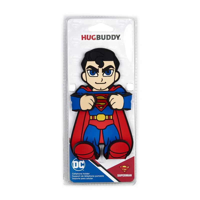 Hug Buddy Superman Cellphone Holder, Multicolor, 360-Degree Swivel, Steel and Silicone