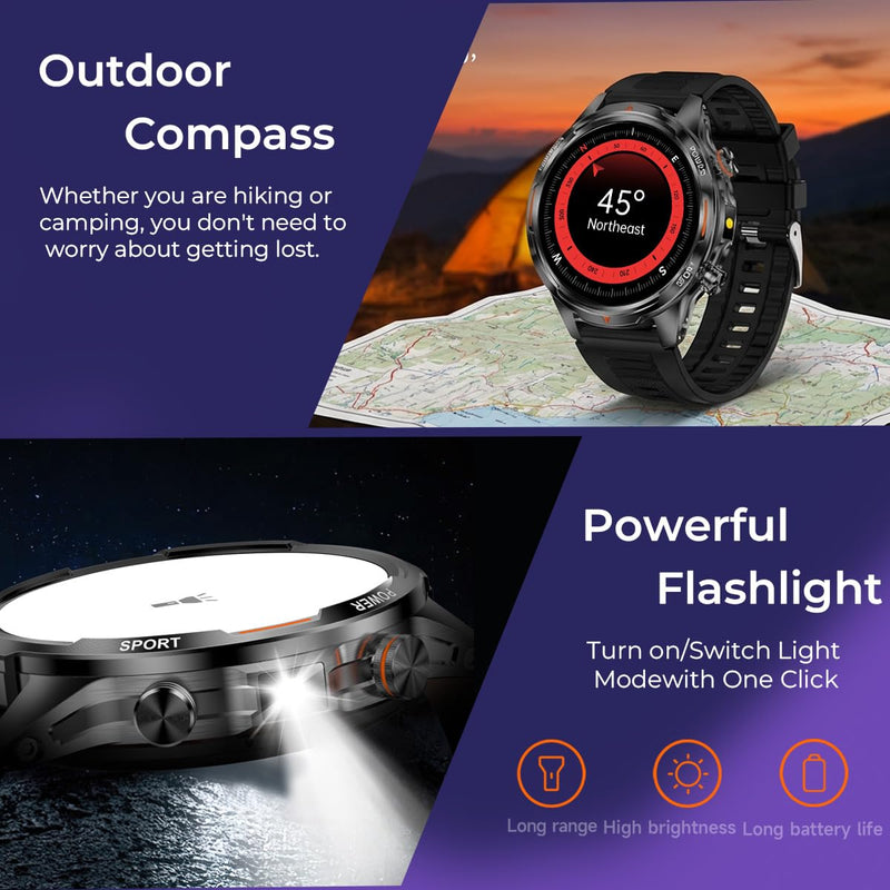 Smart Watch for Women, 30 Day Battery Life Answer/Make Call Smartwatch, 110+ Activity Modes with 1.7in AMOLED Ultra-Clear Screen Fitness Watches, IP68 Waterproof for Android and iPhones Round