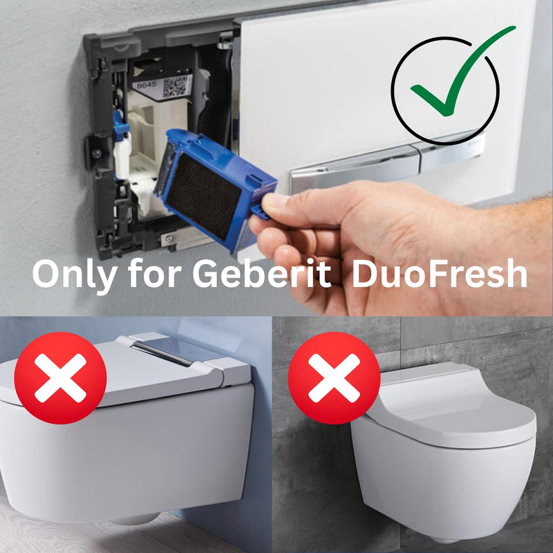 Fidly Activated Carbon Filter Compatible with Geberit DuoFresh - Replacement Filter - Odour Neutralisation, Odour Filter, Toilet Air Purifier - Made in Germany