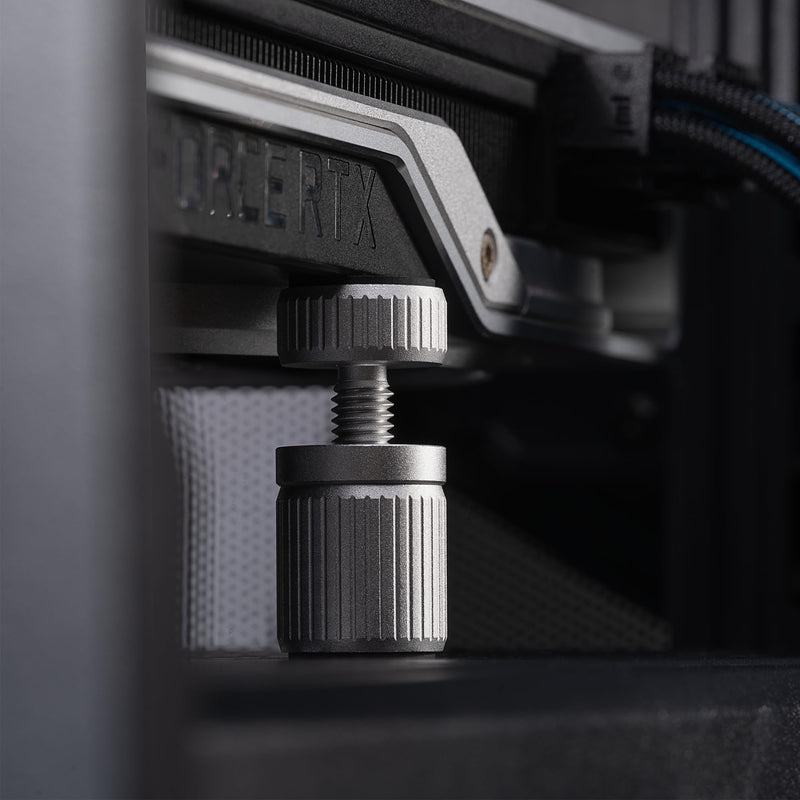 Magnetic Aluminum GPU Anti-Sag Support Bracket,52-82mm | Black striped bracket, spiral height adjust, N52 magnetic anti-slip base, fits most GPUs & mainstream PC cases