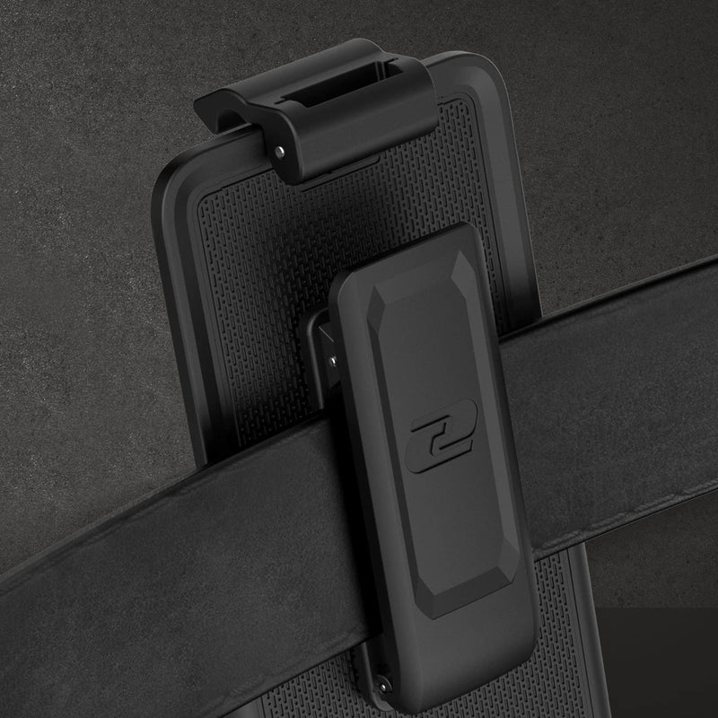 Encased Falcon Case Designed for Samsung Galaxy XCover 6 Pro Belt Clip Case, Full Body Protective Phone Case with Holster (Black)