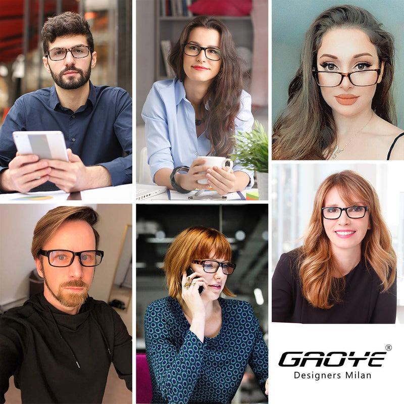 [AUSTRALIA] - Gaoye 5-Pack Reading Glasses Blue Light Blocking,Spring Hinge Readers for Women Men Anti Glare Filter Lightweight Eyeglasses (5-Pack Light Black, 1.5) B1-5 Pack Light Black 1.5 x 