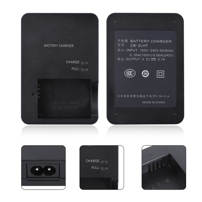 NB-13L CB-2LH Battery Charger for Canon: Compatible with CB-2LHT G1X G1 X Mark III G5X G5X Mark II G7X G7X Mark II III G9X G9X Mark II SX620 SX720 SX730 SX740 HS Digital Camera