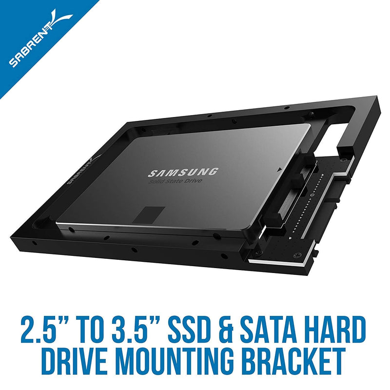 SABRENT 2.5” SSD & SATA Hard Drive to Desktop 3.5” SATA Bay Converter Mounting Kit (BK-PCBS) Server: x2 2.5" HDD/SSD to 3.5