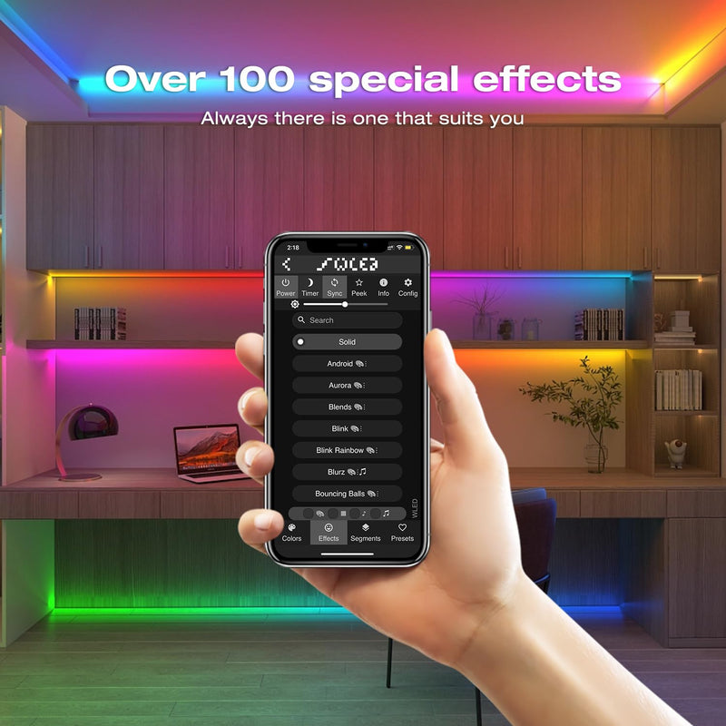 GLEDOPTO WLED Strip Controller LED Lighs Over 100 Dynamic Lighting Modes DIY WiFi APP Control 800 IC RGB RGBW for WS2812B WS2811 SK6812 TM1814 WS2813 WS2815 Addressable LED Light Strip