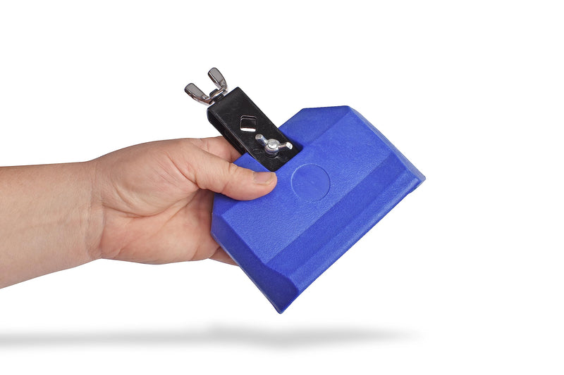 [AUSTRALIA] - Jam Block - Latin Percussion Instrument, Musical Drum Block Accessory, Blue Plastic with Adjustable Mounting Bracket - Complete with Drumstick Keyring 